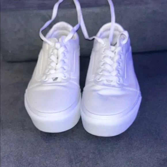 Vans Old Skool Triple White Women’s Size 8 - Picture 4 of 7